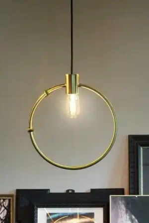 Abc sp1 round ideal lux round lampadario particolare cerchio ottone oro Occasione