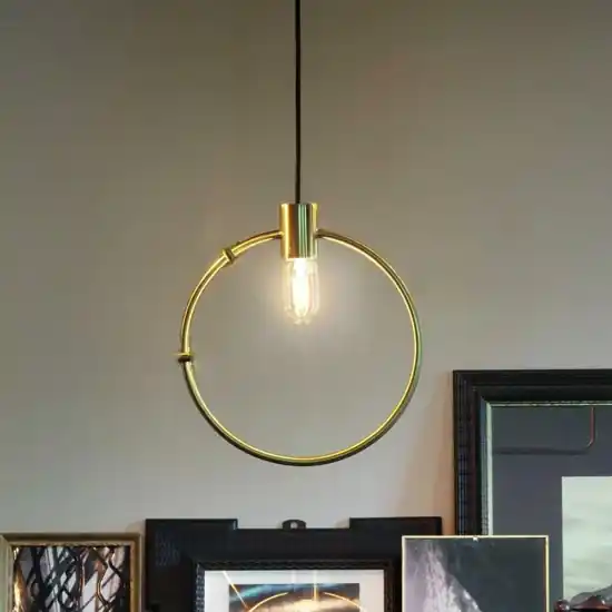 Abc sp1 round ideal lux round lampadario particolare cerchio ottone oro Occasione