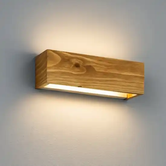 Applique di legno rettangolare led dimmerabile 13,5w 3000k Di Tendenza