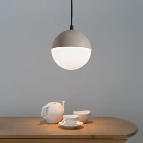 Lampada a sospensione per isola sfera cemento vetro Consegna Rapida