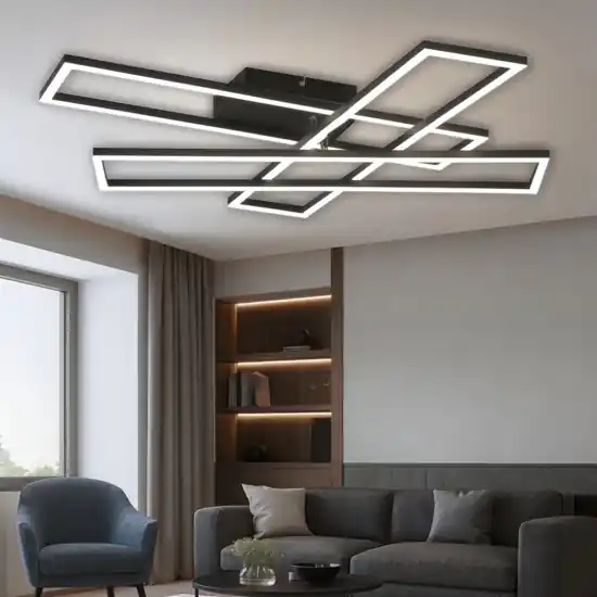 Reso Gratuito Plafoniera led 2700-6000k nera dimmerabile