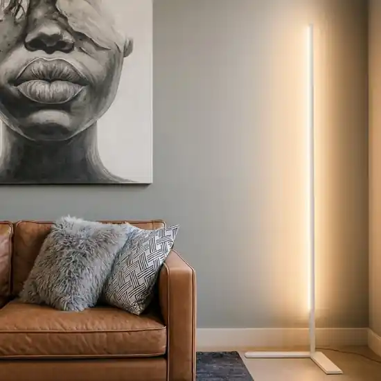 Quantità Limitata Lampada da terra led 18w 3000k minimale bianco design moderna
