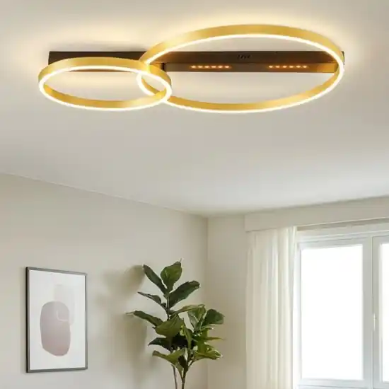 Plafoniera led 3000k di colore nero e oro Miglior Prezzo