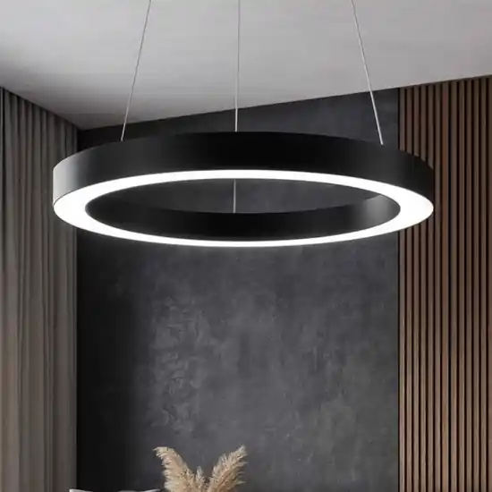 Economico Oracle sp d50 ideal lux lampadario particolare rotondo nero led 3000k 28w
