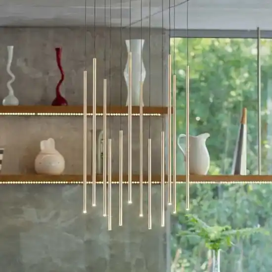 Ideal lux filo lampadario sp12 design moderno ottone led 19w 3000k Affare