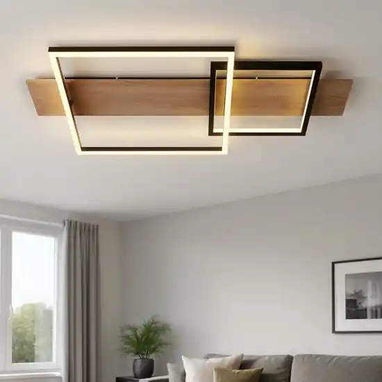 Ultima Occasione Plafoniera da soffitto di legno per soggiorno led 24w 3000k