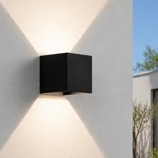 Applique da esterno cubo isyluce 16w 3000k nero Nuova Collezione