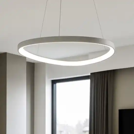 Consegna Rapida Lampadario led 60w 3000k 4000k design moderno vivida lifering bianco 81cm