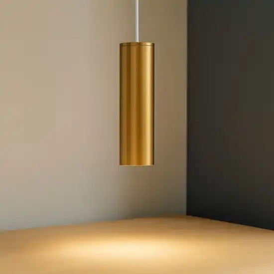 Reso Gratuito Lampada a sospensione cilindro oro led 5w 3000k