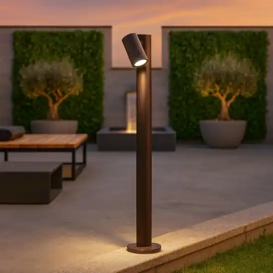 Lampione marrone gea luce da giardino luce orientabile Prezzo Basso