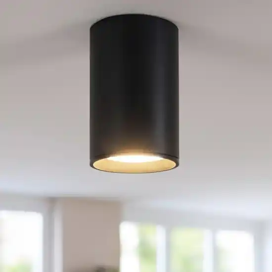A Buon Prezzo Faretto sporgente nero cilindro da soffitto