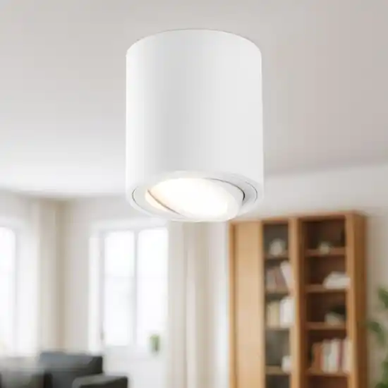 Di Tendenza Faretto cilindro da soffitto bianco orientabile