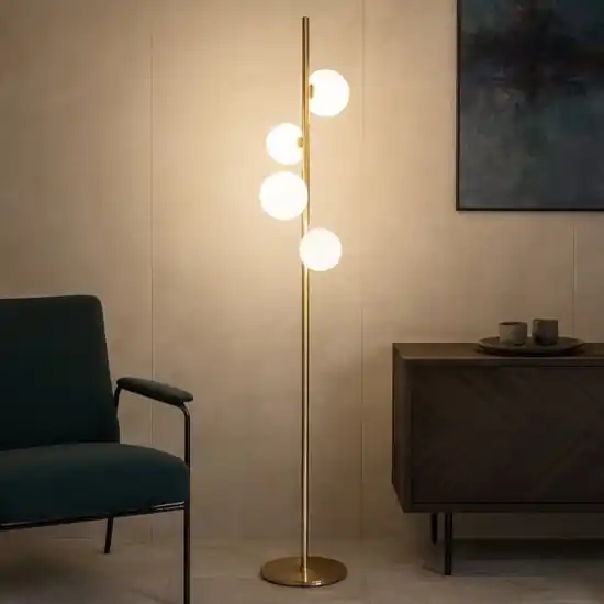 Solo Oggi Ideal lux perlage pt4 piantana moderna oro ottone