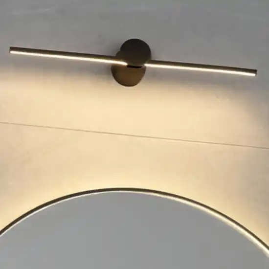 Grande applique nero per specchio da bagno led 6w 4000k ip44 61cm Non Perdere