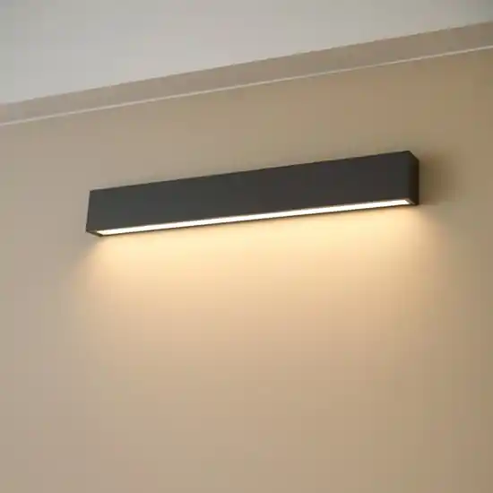 Applique design moderno rettangolare 11w 3000k grafite Novità