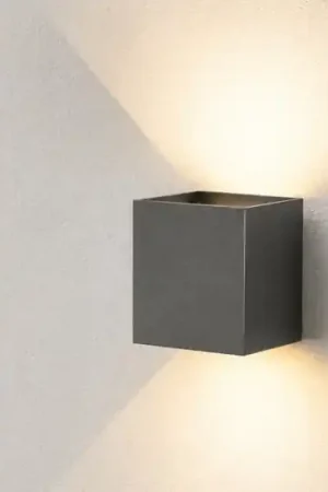 Applique 20w 4000k antracite per esterno cubo xl moderna Economico
