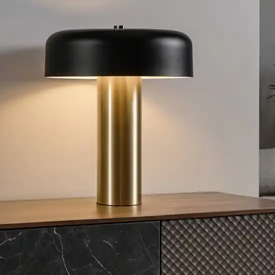 Vendita Finale Lampada da tavolo led 18w 3000k oro nero design moderna