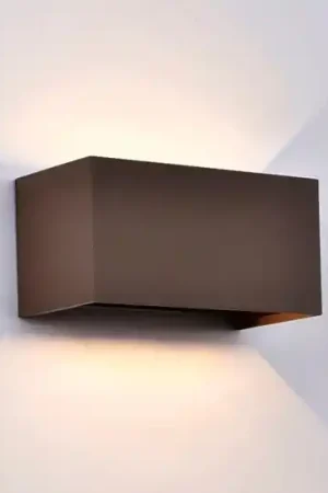 Applique da esterno 20w 3000k marrone moderna rettangolare Offerta Limitata