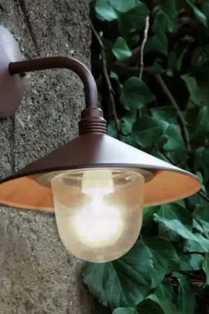 Super Prezzo Applique rustica marrone da esterno luce verso il basso