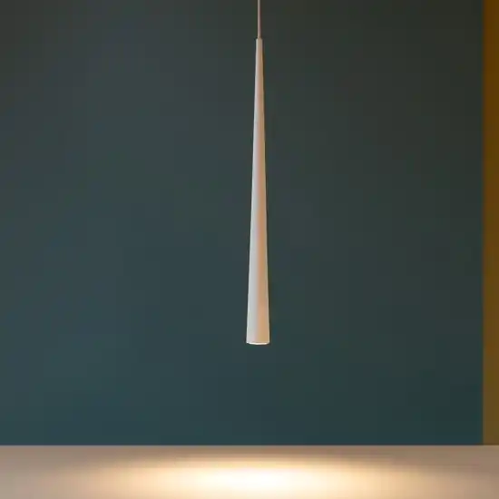 Lampada a sospensione cono da incasso 5w 3000k metallo bianco Promozione