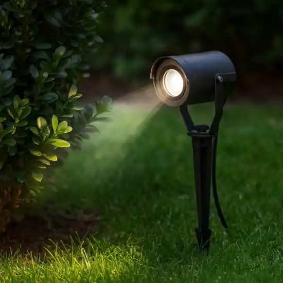 Prezzo Conveniente Faretto nero con picchetto da terra per giardino orientabile