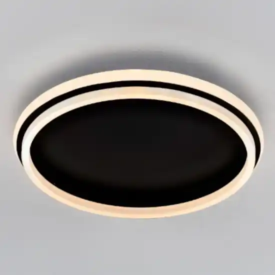 Offerta Plafoniera led moderna nera 40w 3000k rotonda per soggiorno