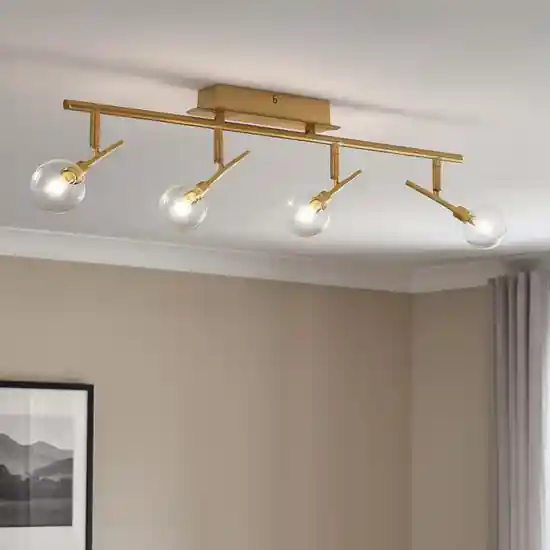 Di Tendenza Maracas pl4 plafoniera ottone oro luci orientabili ideal lux