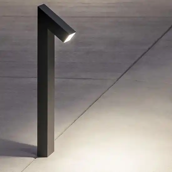 Lampione moderno nero led 6w 3000k giardino Esclusivo