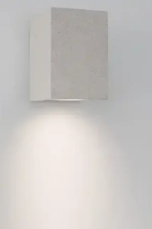 Applique da esterno moderno cubo cemento bianco Novità
