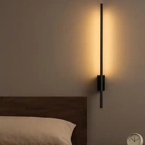 Lampada da parete nera led 10w 3000k applique per comodino Offerta Del Giorno