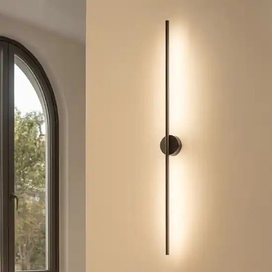 Promozione Applique bacchetta moderna led 15w nera 90 cm 3000k