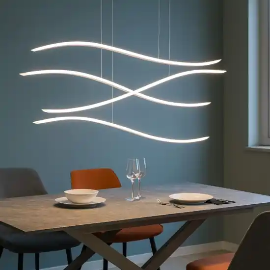 Lampadario design moderno per soggiorno led 3000k bianco vivida lil wave Prezzo Conveniente