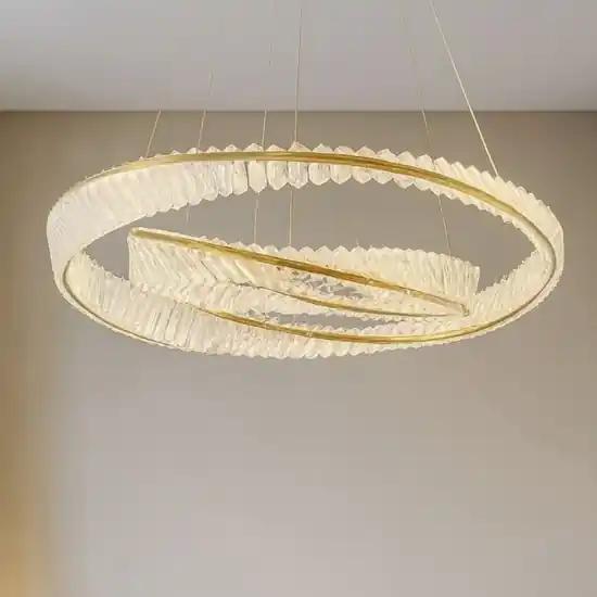 Lampadario elegante moderno di cristallo per salone Di Tendenza