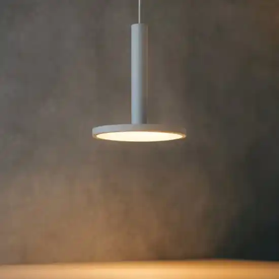 Scelto Dai Clienti Lampada bianca a sospensione led 11w 3000k disco piatto