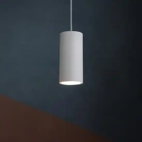 Lampada a sospensione cilindro corto bianco per isola Bestseller