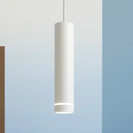 Nuova Collezione Lampada a sospensione per isola cilindro bianco moderna