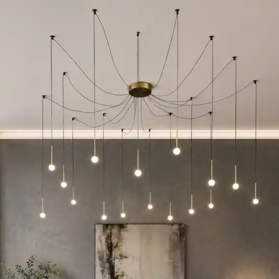 Lucciola ideal lux lampadario led moderno sp16 16w ottone Scelto Dai Clienti