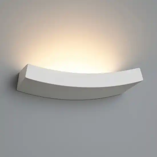 Applique di gesso mensola curva bianca Soddisfatti O Rimborsati