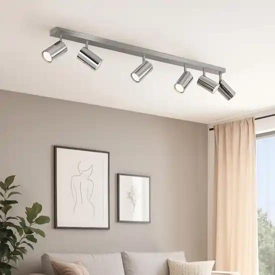 Scelto Dai Clienti Plafoniera cromo con faretti orientabili per cucina
