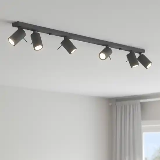 Plafoniera moderna grigia con faretti orientabili Prezzo Di Fabbrica