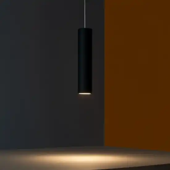 Promo Stagionale Lampada cilindro nero per isola penisola