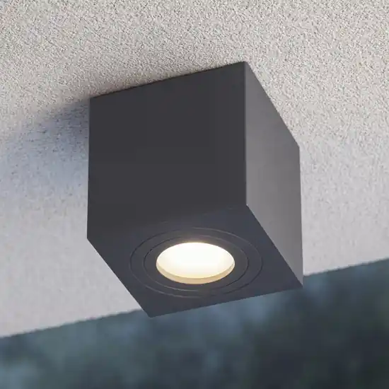 Faretto da esterno a soffitto cubo antracite gea luce Occasione Imperdibile
