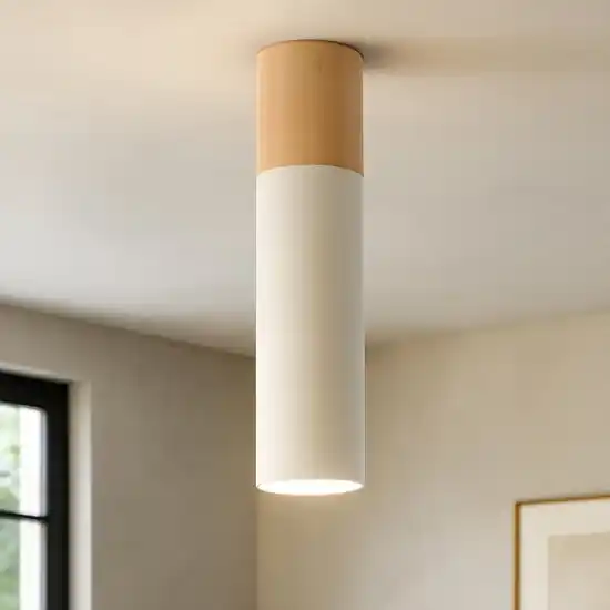 Faretto cilindro da soffitto bianco legno Ultime Pezzi
