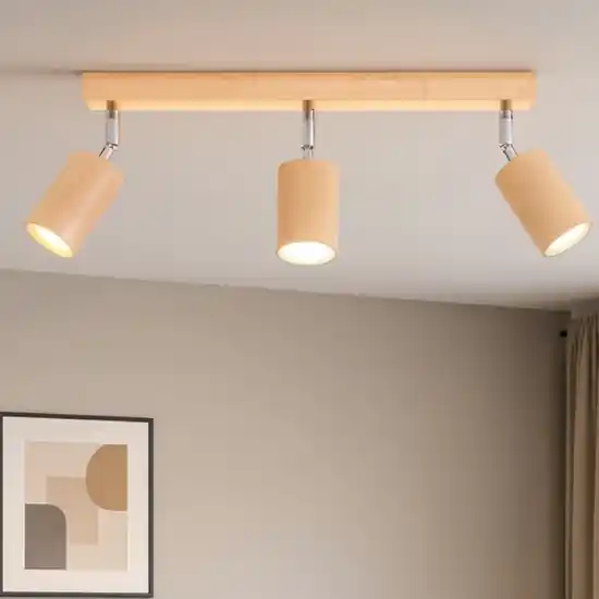 Popolare Plafoniera da soffitto per cucina in legno con faretti orientabili