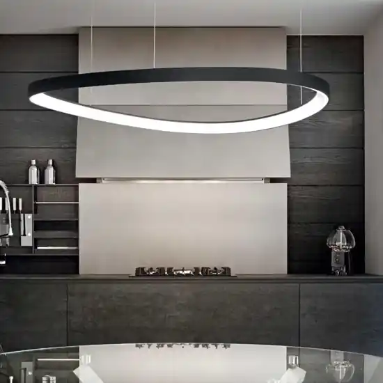 Acquista Ora Lampadario moderno led 80w 3000k gemini sp d105 nero ideal lux