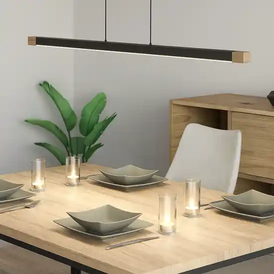Solo Oggi Eglo lisciana lampadario effetto legno led 22w 3000k per tavolo sala da pranzo