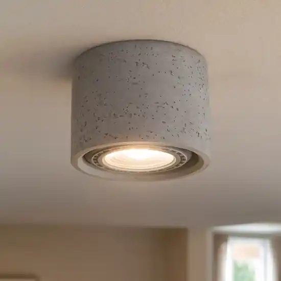 Faretto da soffitto cemento grigio cilindro rotondo Compra Adesso