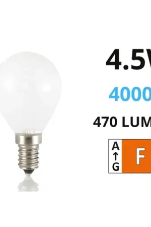 Affare Life lampadina mini sfera e14 4,5w 4000k 470lm vetro bianco milky