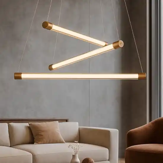 Lampadario led 30w 3000k dorato design moderno fp Scelto Dai Clienti