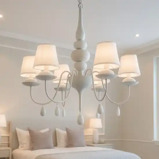 Blanche sp6 ideal lux lampadario per camera da letto bianco 6 luci shabby chic Consegna Rapida